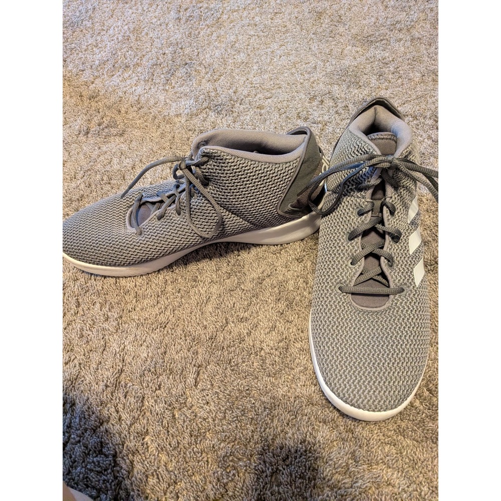 Adidas Cloudfoam Lite Racer Mid Mens Grey Mesh Sneakers DA9667 Size 13